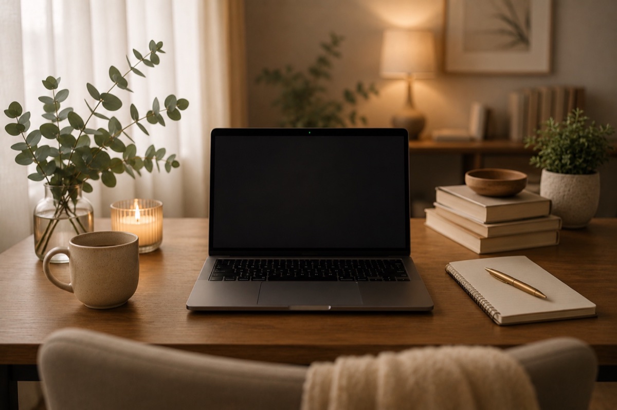 A warm and private virtual therapy setup